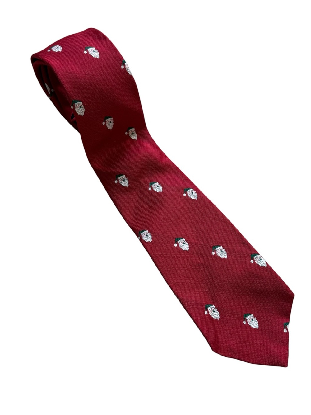 Vintage Cape Cod Santa Christmas Tie Red Silk Novelty Necktie Holiday Preppy